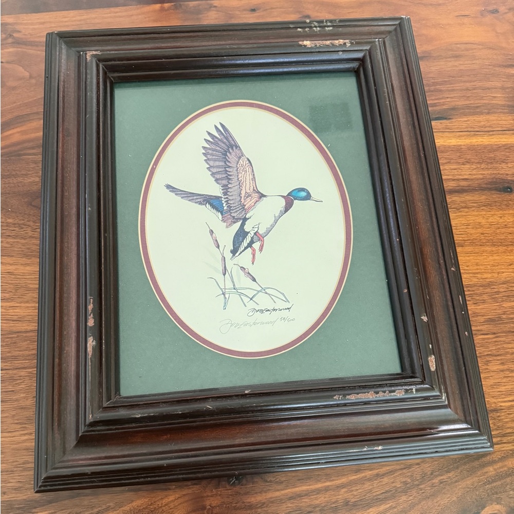 14 x 12 Vintage DON EASTERWOOD SIGNED AND NUMBERED DUCK PRINT
